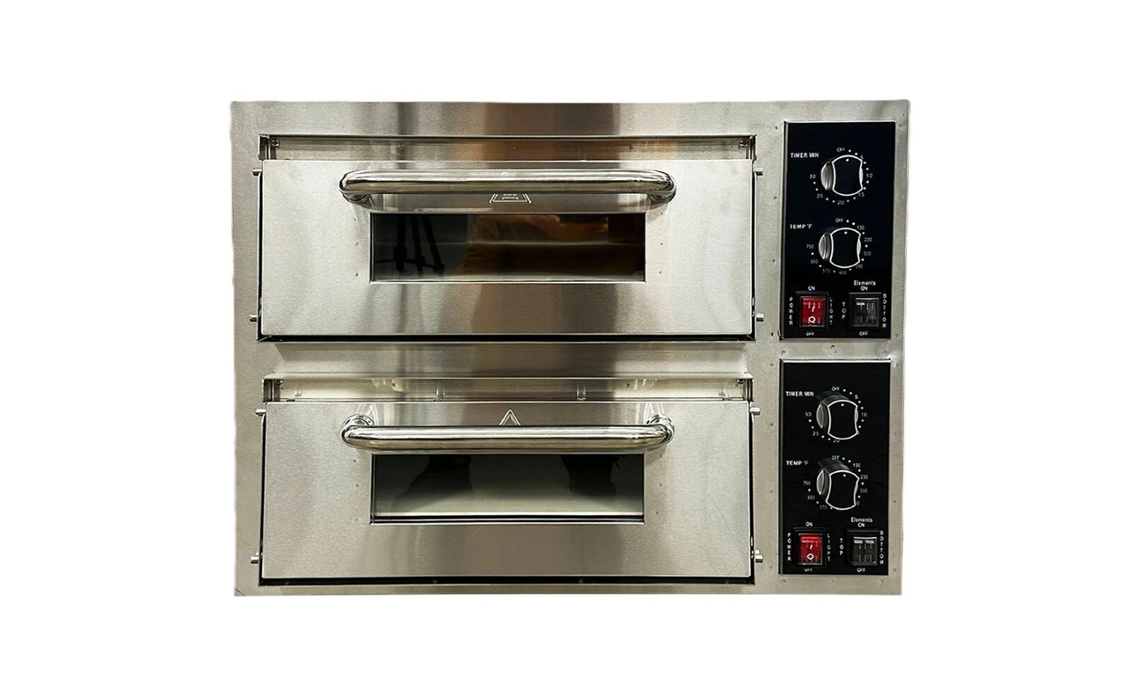 NSF Double Deck Countertop Pizza Oven Two Chambers