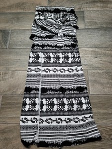 Falda Larga Maxi Envuelto Gitano Bebe Con Abertura Alta Lateral Tamano Pequeno Negro Blanco Nuevo Nuevo Con Etiquetas Ebay