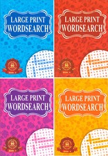 4 x Large Print Wordsearch Bumper Puzzle Book...