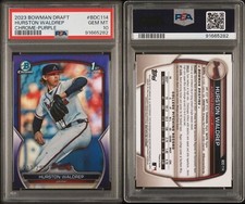 2023 Bowman Draft Chrome 1st Purple Refractor Hurston Waldrep /250 Braves PSA 10