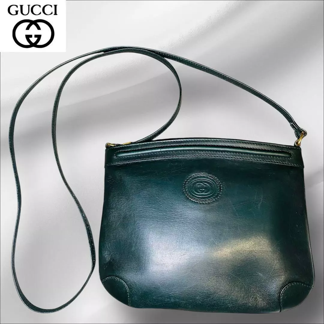 Sac à bandoulière en cuir GUCCI vintage logo GG #PC39FO
