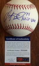 Christian Binford Auto Signed MLB Baseball Inscribed 