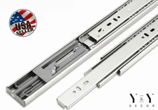 5 Pairs 12"-24" Soft Close Drawer Slides Ball Bearing Full Extension Value Pack