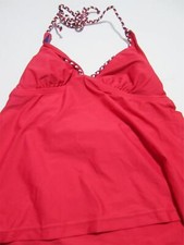 Mossimo Womens Size S Tankini Red Wireless Lined Halter Beachwear Swimwear