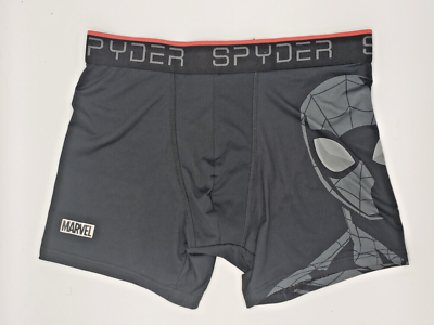 2010's DARK SPIDERMAN NWOT SPYDER MARVEL Mens Black Boxer Brief L