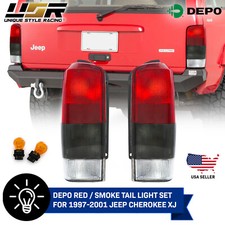 Depo Pair Of Redsmoke Rear Tail Lights For 1997-2001 Jeep Cherokee Xj Depo Pair Of Redsmoke Rear Tail Lights For 1997-2001 Jeep Cherokee Xj