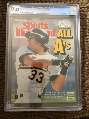 sports illustrated 1988 CGC 7 Jose Canseco Highest Graded