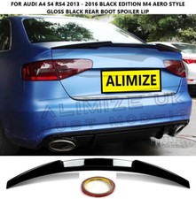 FOR AUDI A4 S4 RS4 B8.5 2013 S-LINE BLACK EDITION LOOK AERO SPOILER GLOSS BLACK