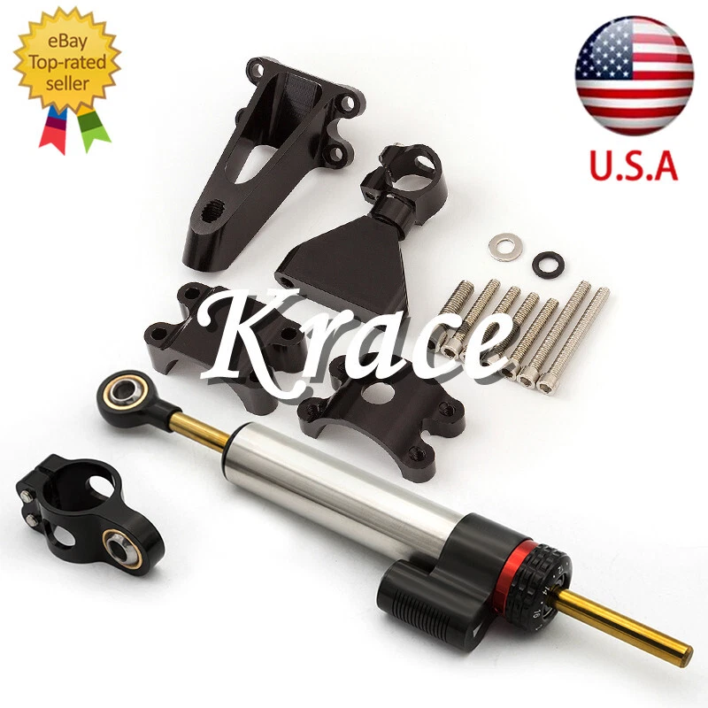 Kit de montaje y amortiguador de dirección CNC de 41 mm para Honda CBR600F F4 F4i 1999-2003 Foto 3 de 4