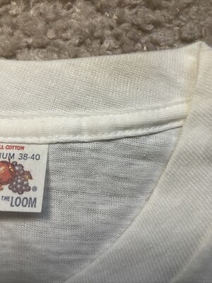 Vintage 50's 60's Fruit Of The Loom White T Shirt Medium