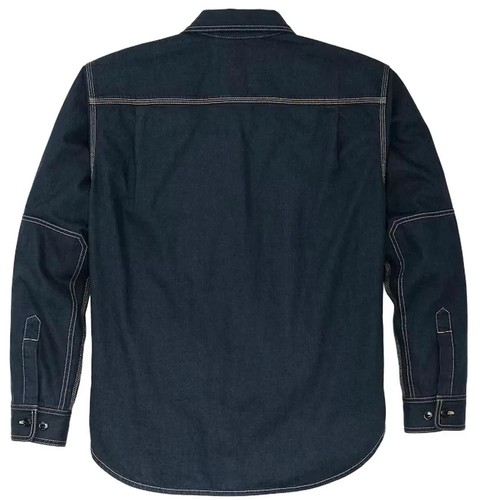 Filson Denim Work Shirt 20249478 Mid Wash Indigo Navy Dark Blue Jean Pre Washed - Picture 8 of 9