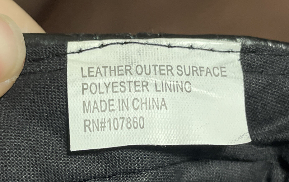 BASEBALL CAP Patchwork Black Leather Adjustable M… - image 8