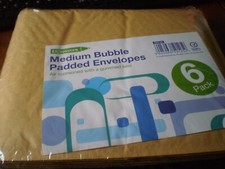 6 Bubble padded envelopes Brand NEW gummed seal