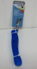Vibrant Life Dog Leash Small 5ft Reflective Material in Blue & Gray Polyester