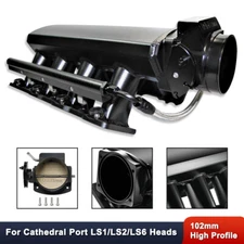 For LS1 LS2 LS6 102mm High Profile Intake Manifold w/ Fuel Rail & Throttle Body