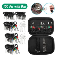 100Pc Auto Pin Ejector Wire Kit Extractor Terminal Removal Connector Puller Tool