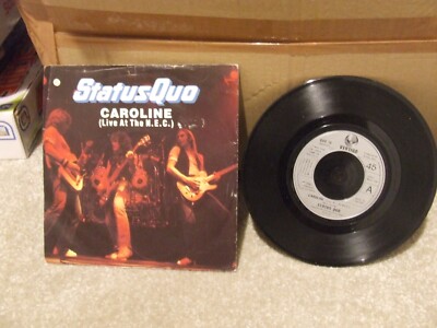 7'' PICTURE SLEEVE SINGLE  STATUS QUO CAROLINE LIVE AT THE NEC QUO10 1982