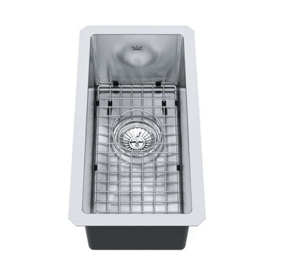 KINDRED KCUS8A-8-10BG 1 Bowl Undermount Sink with Bottom Grid - Stainless Steel