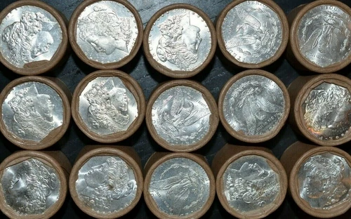 ** (1) BRILLIANT UNCIRCULATED BU MS MORGAN SILVER DOLLAR * FROM ROLL * 1878-1904