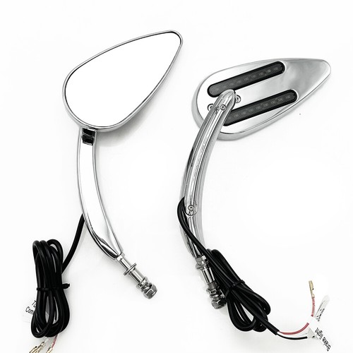 Ninja 650 Mirrors Universal Motorcycle Rear View Side Wing Mirrors W/ LED Turn Signal Light For HO Honda Blackbird Mirrors - Foto 5