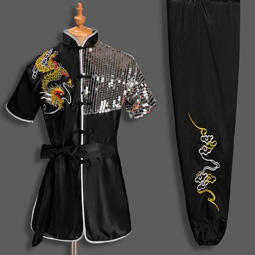 Silk Kung Fu Tai Chi Uniform Martial Arts Suit Clothes Outfit Dragon Embroidery  - Picture 10 of 12