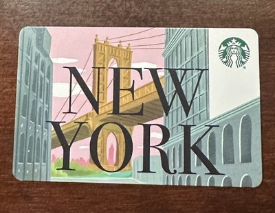 Starbucks New York Coffee Gift Card New $0 Zero Balance