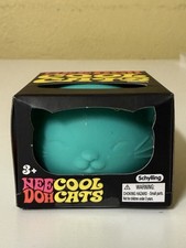 Authentic Schylling NeeDoh Cool Cats TURQUOISE Sensory Fidget Squishy TikTok Toy