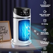 Portable Air Conditioner Mini Air Cooler Quiet Table Fan Standing Fans Bedroom