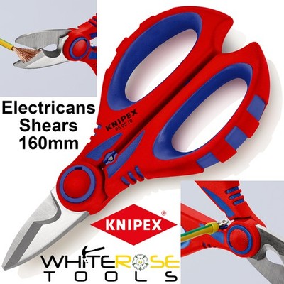 Knipex Elektrikerschere Schere 160 mm Draht Crimp Kabelschere 95 05 10 SB