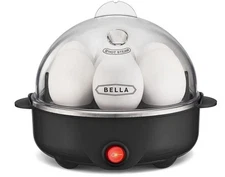 BELLA Rapid Electric Egg Cooker and Poacher with Auto Shut Off for Omelet