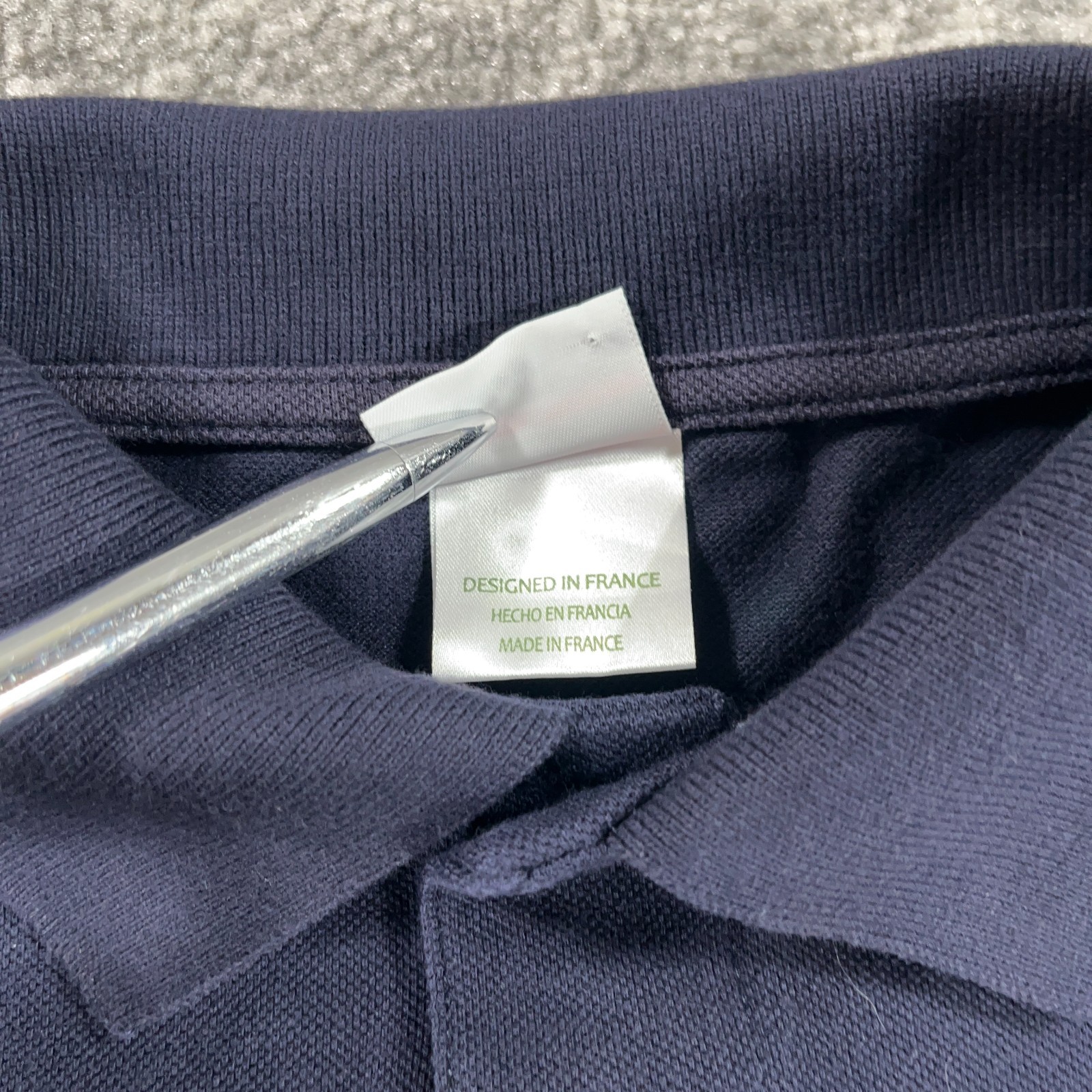 Lacoste Polo Shirt Mens 6 Navy Blue Pique Embroidered Croc Logo Preppy Tennis thumbnail 5