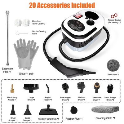 #ad Handheld Pressurized Steam Cleaner 2500W High Temp Portable Cleaning Machine $37.99