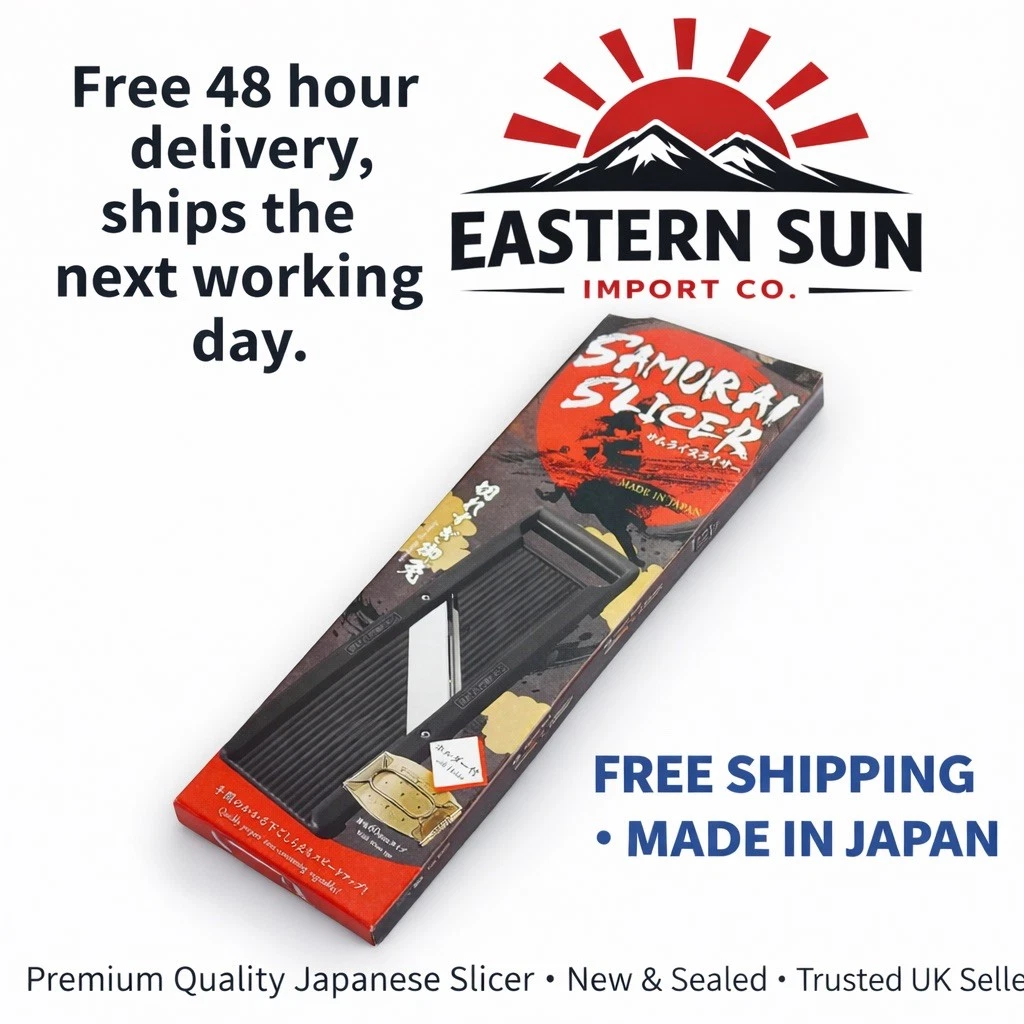 Japanese Mandolin Vegetable Slicer Samurai Slicer Benriner – Made in Japan –
Opens in a new window o