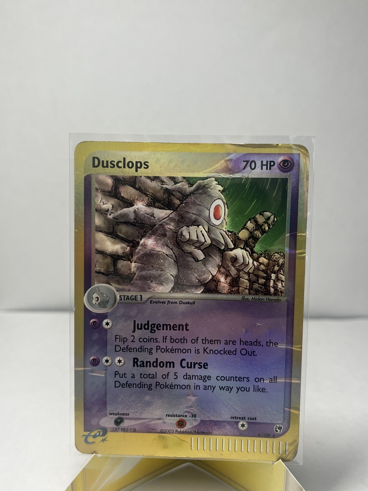 DUSCLOPS 4/100 EX Sandstorm holo rare Pokemon card VINTAGE