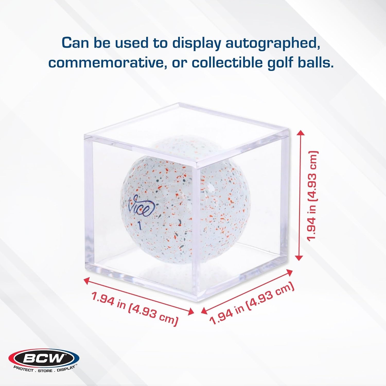 Display Plastic Clear Case Cube Square Stackable Holder Autograph Bcw