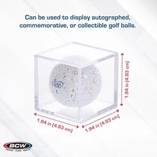 Golf Ball Display Plastic Clear Case Cube Square Stackable Holder Autograph BCW