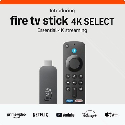 Amazon Fire TV Stick 4K Select (newest model), start streaming in 4K, AI-powered