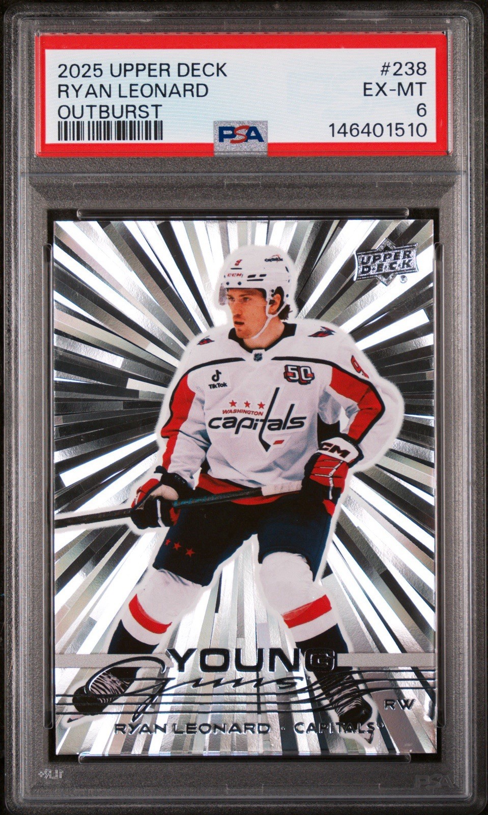 2025-26 Upper Deck Series 1 - Young Guns Ryan Leonard #238 Outburst (RC)