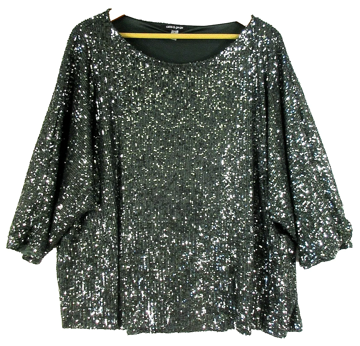 Top Pull-over Cable & Gauge Femme Taille S Noir Rayé - Occasion Très Bon état, Manches 3/4