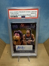 Tari Eason 2023-24 Premium Stock Hoops Ink Gold Auto /10 PSA 10 POP 1 Rockets