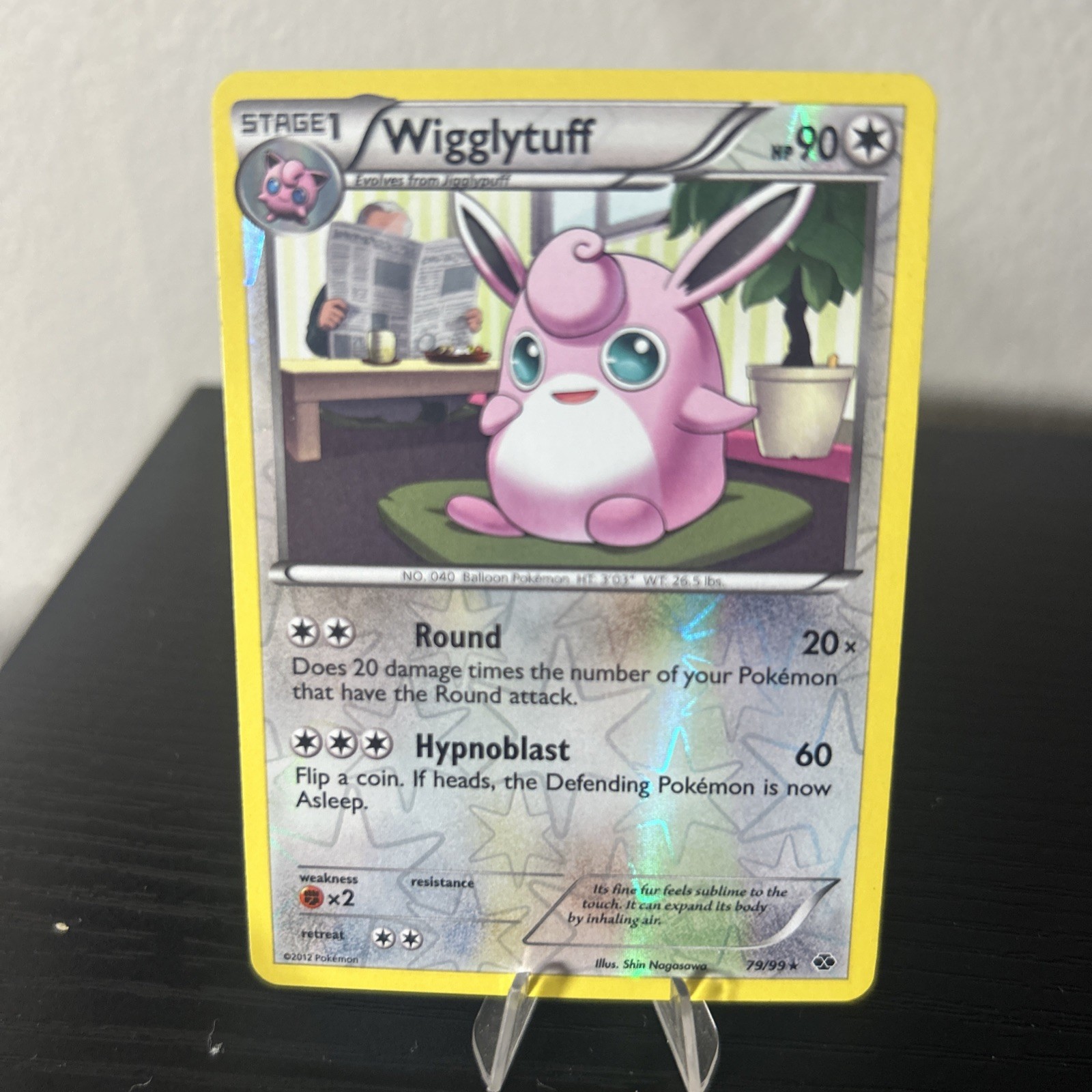 2012 Pokemon Card Wigglytuff 79/99 Reverse Holo Rare Next Destinies - NM-