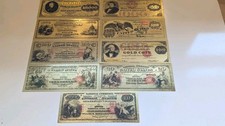 NEW FULL SET OF USA AMERICAN AMERICA Collectable Gold Plated Bank Notes 