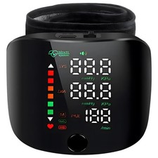 Wrist Blood Pressure Monitor Heart Rate LED LCD Screen Machine Voice Broadcast