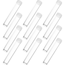 30 Pcs Transparent Clear Plastic Storage Tubes With Caps For Craft Supplies