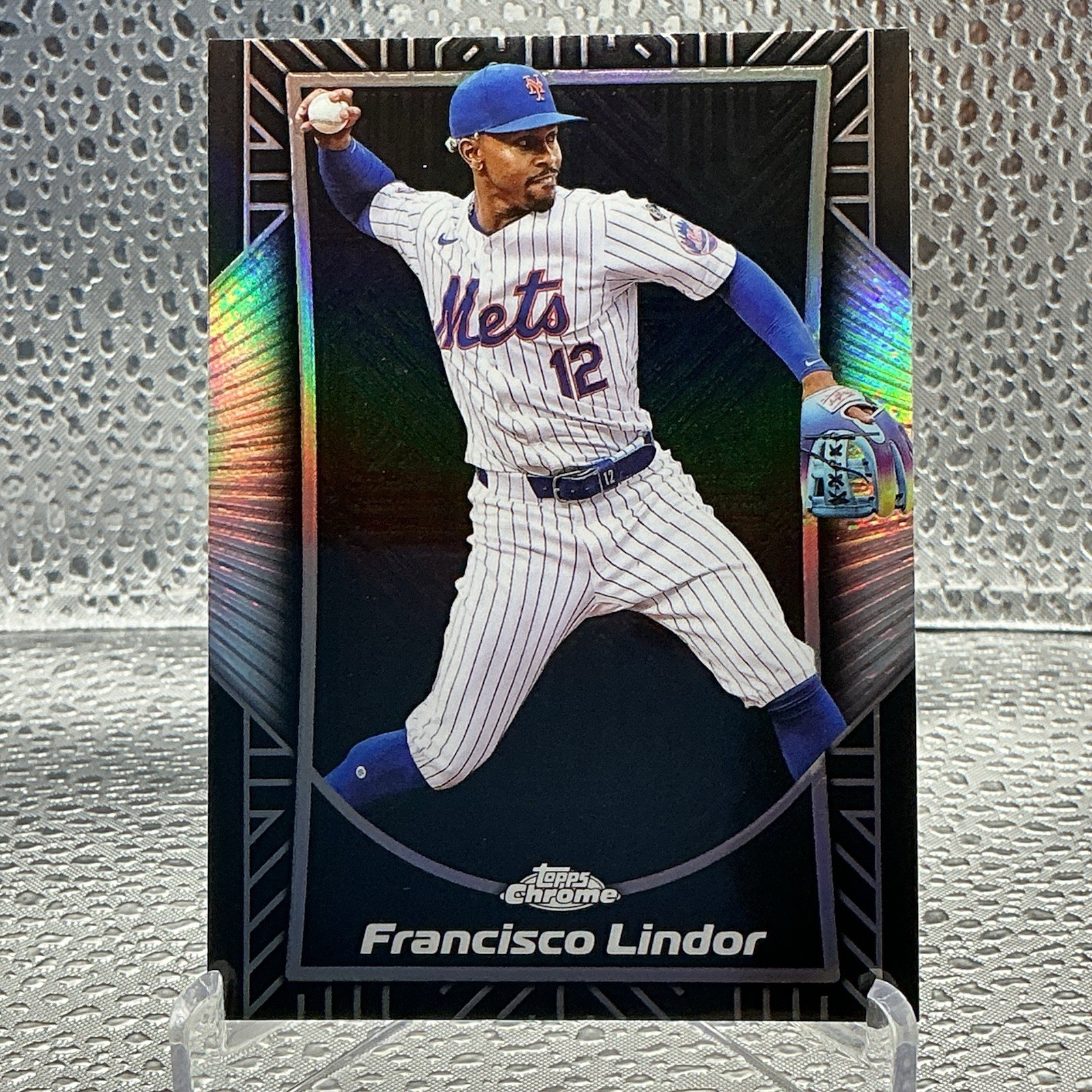 2025 Topps Chrome Francisco Lindor Shadow Etch SE-8