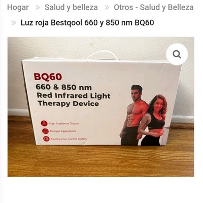 Bestqool BQ60 Red Infrared Light Therapy Device 660 & 850 nm High Irradiance