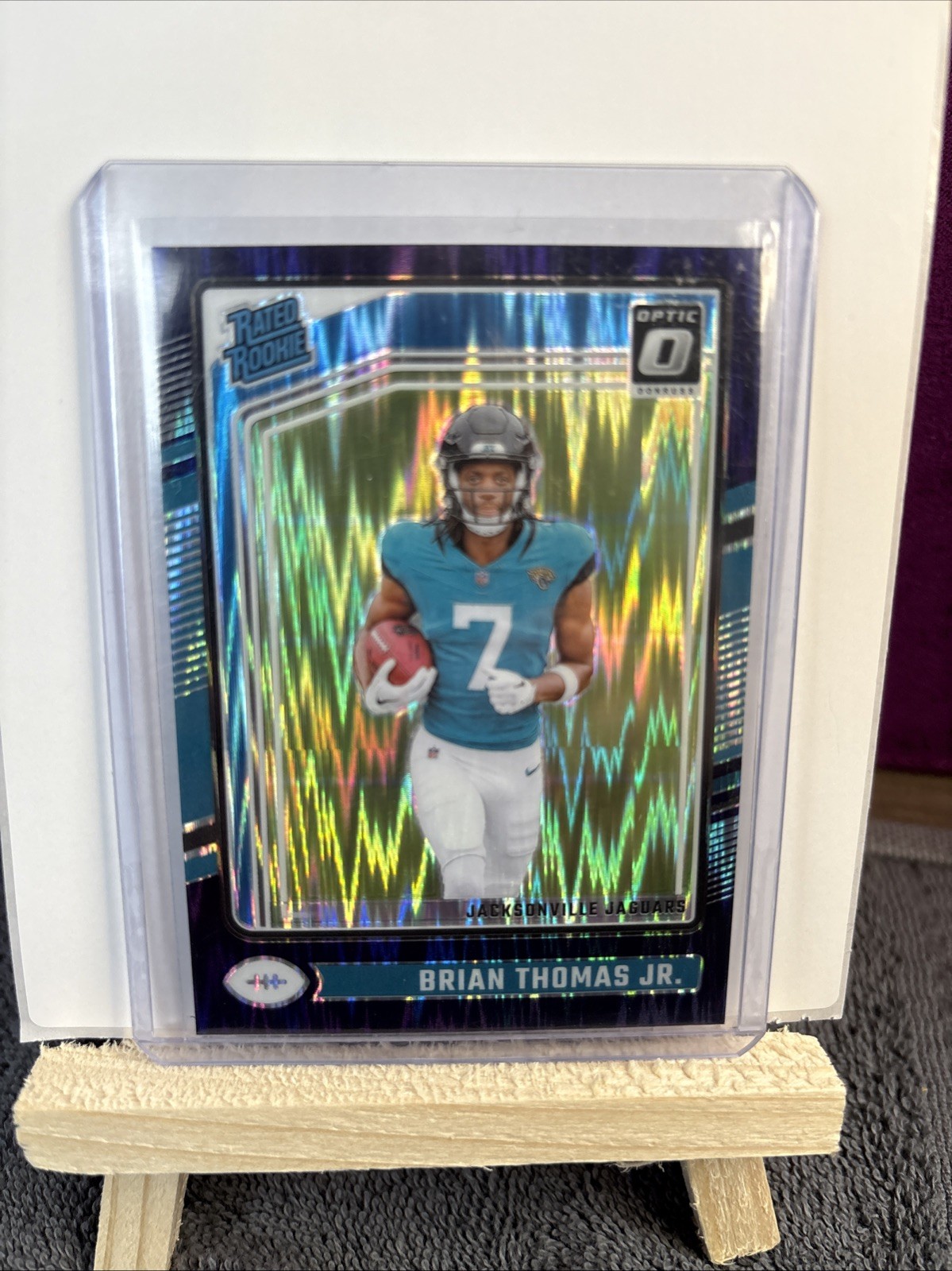 2024 Panini Donruss Optic - Rated Rookie Brian Thomas Jr. #214 Purple Shock (RC)