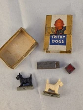 Vintage Tricky Dogs Miniature Scotty Dog 1940 Magnetic Toy Pocket Game Nostalgic
