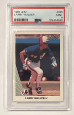 1990 LEAF #325 LARRY WALKER RC PSA 9 MINT