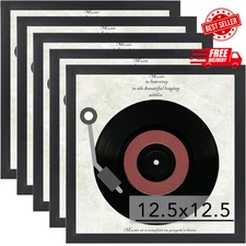 Vinyl Frame Record Frames for the Wall Display Album Covers, Wood 12.5X12.5 F...